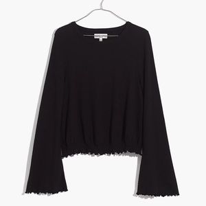 MADEWELL: Texture & Thread Smocked Bell-Sleeve Top